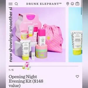 Drunk Elephant Skincare Set with Pink and Yellow Accents